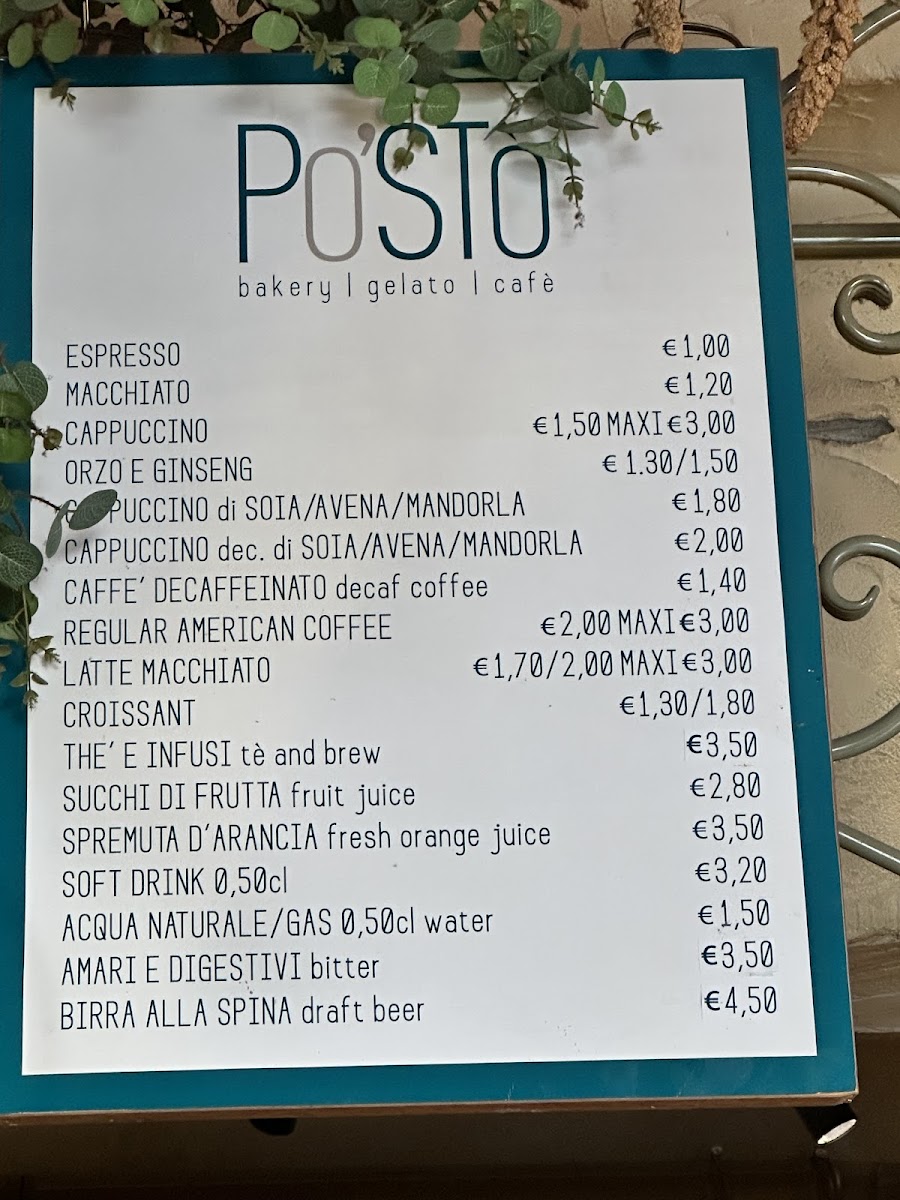 Menu Po'stò Cafè Pisa-1