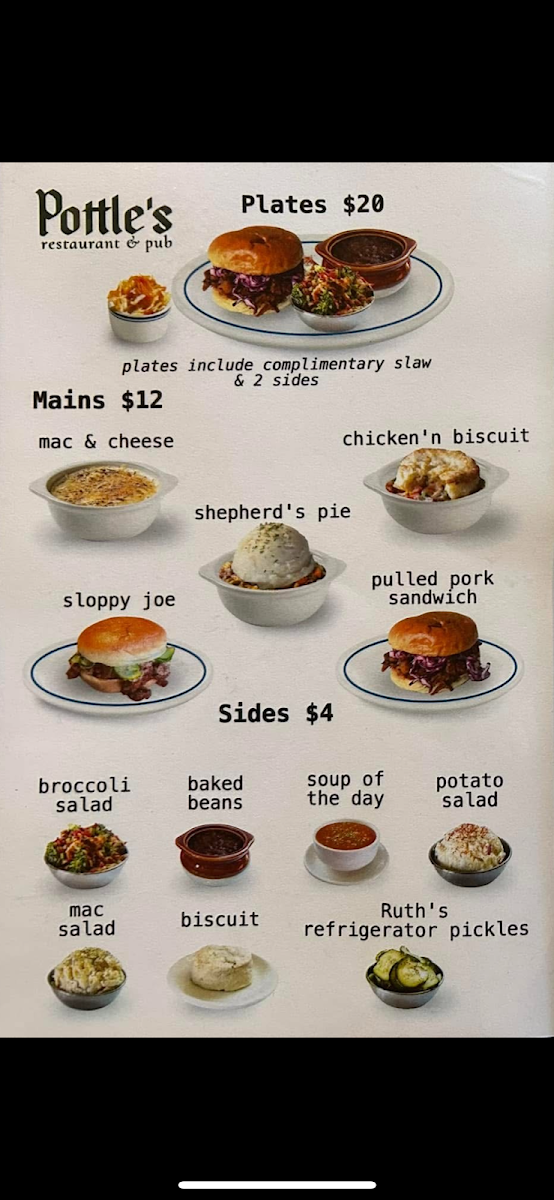 Menu Pottle’S Restaurant & Pub-2