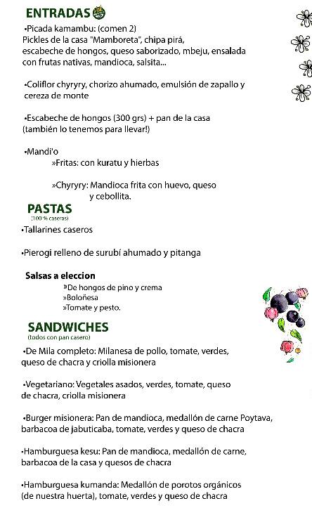 Menu Poytava, Cocina Misionera-1