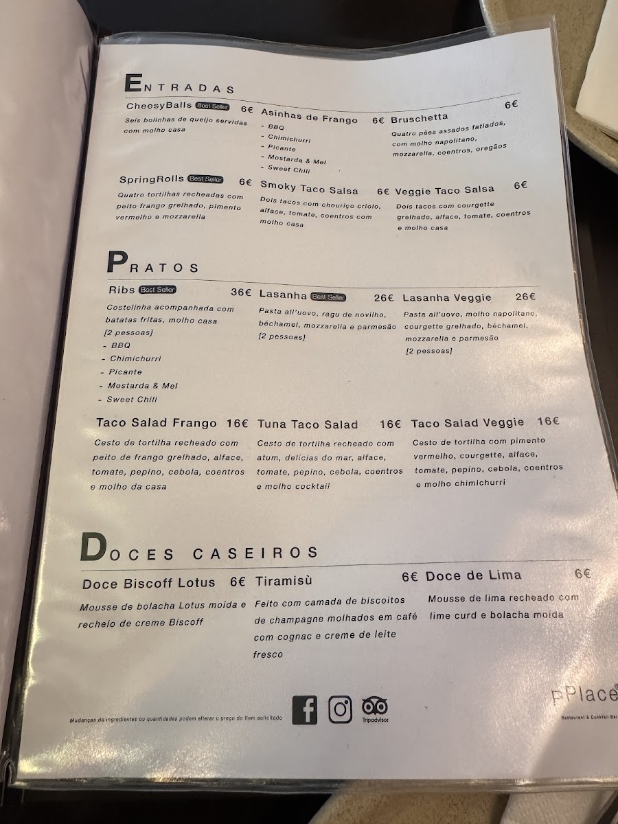 Menu Pplace Restaurant-1
