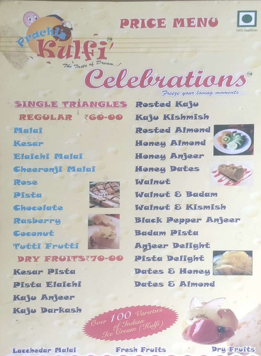 Menu Prachi's Kulfi Celebration-2