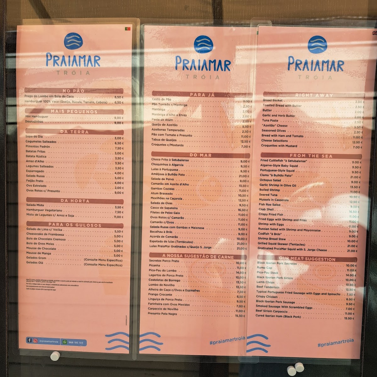 Menu Praiamar Tróia-5