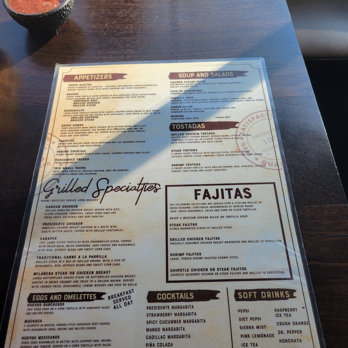 Menu Presidente Restaurant-7