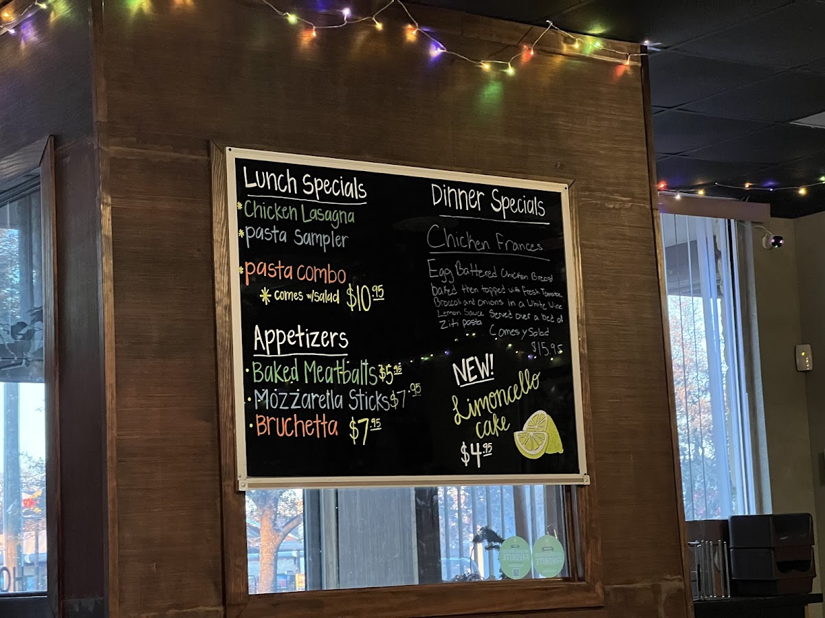 Menu Prespa's Italian Restaurant 2-4