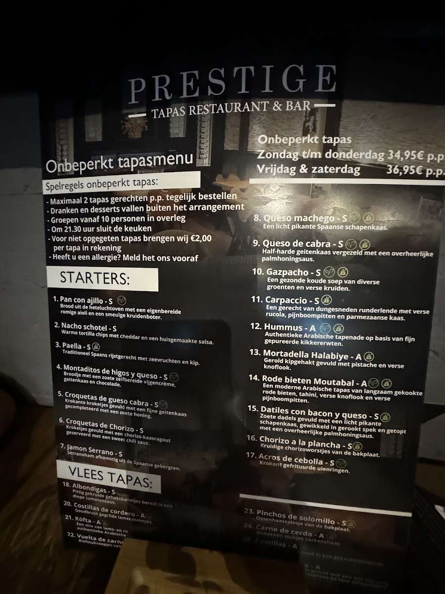 Menu Prestige - Tapas & Lounge-1