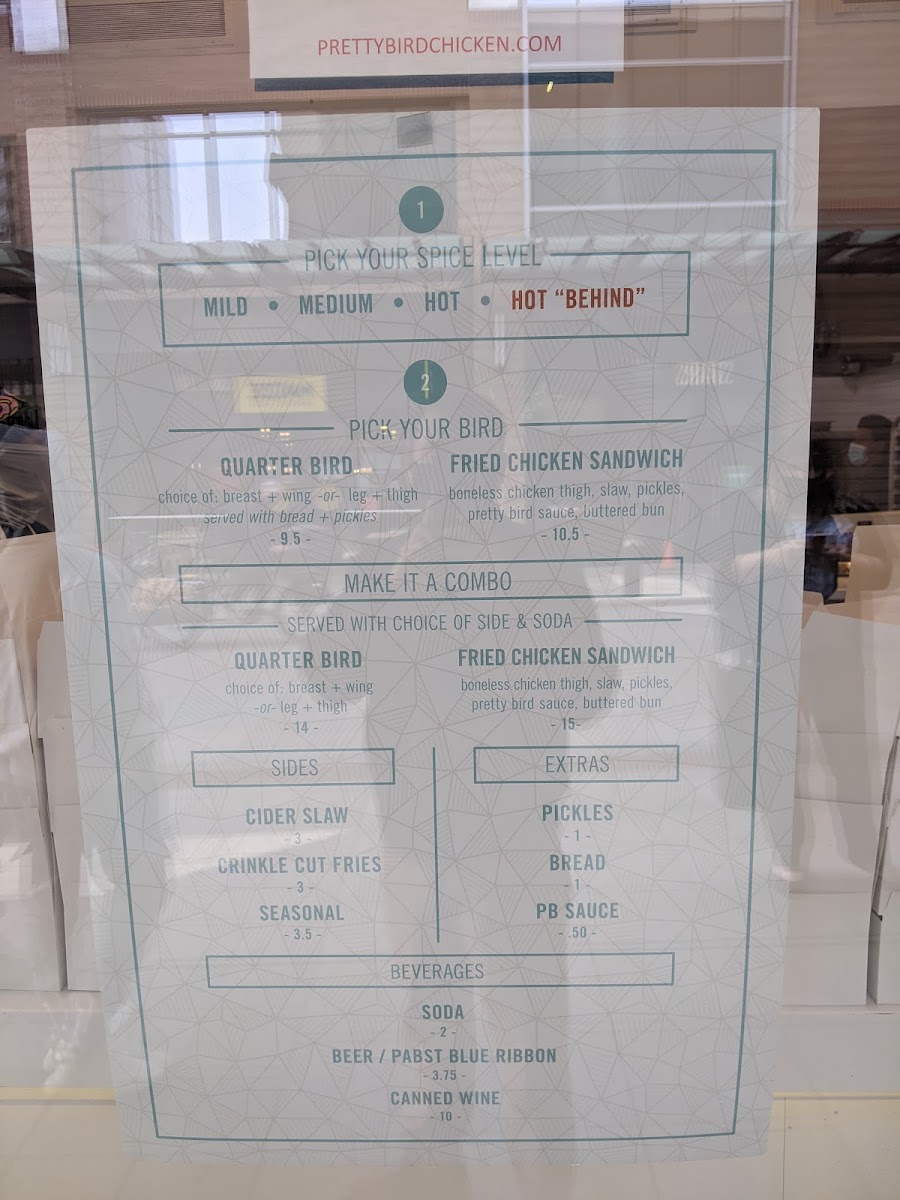 Menu Pretty Bird Hot Chicken, Downtown-4