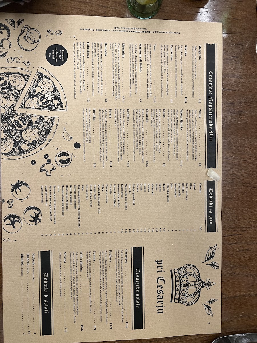 Menu Pri Cesarju, Neapolitan Pizzeria-5
