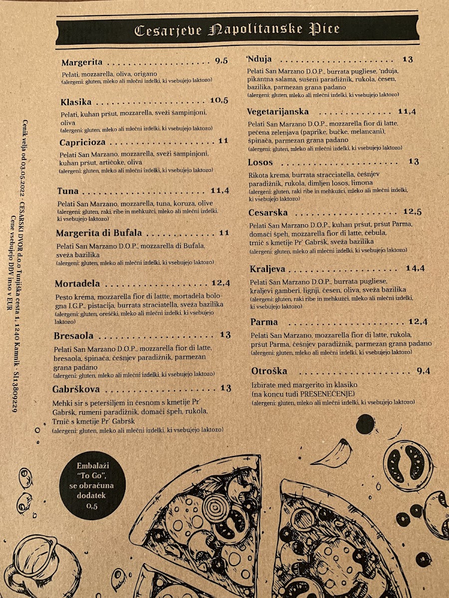 Menu Pri Cesarju, Neapolitan Pizzeria-7