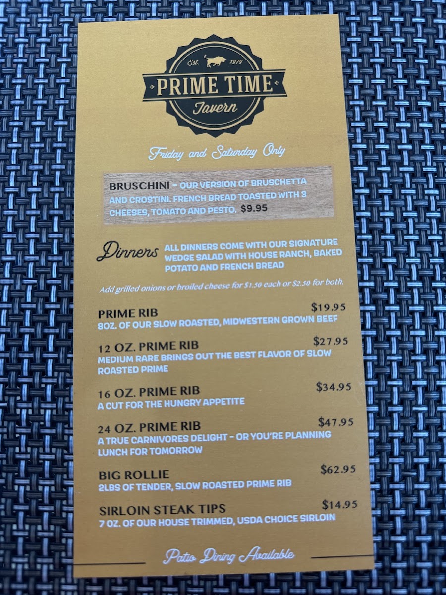 Menu Prime Time Tavern-2