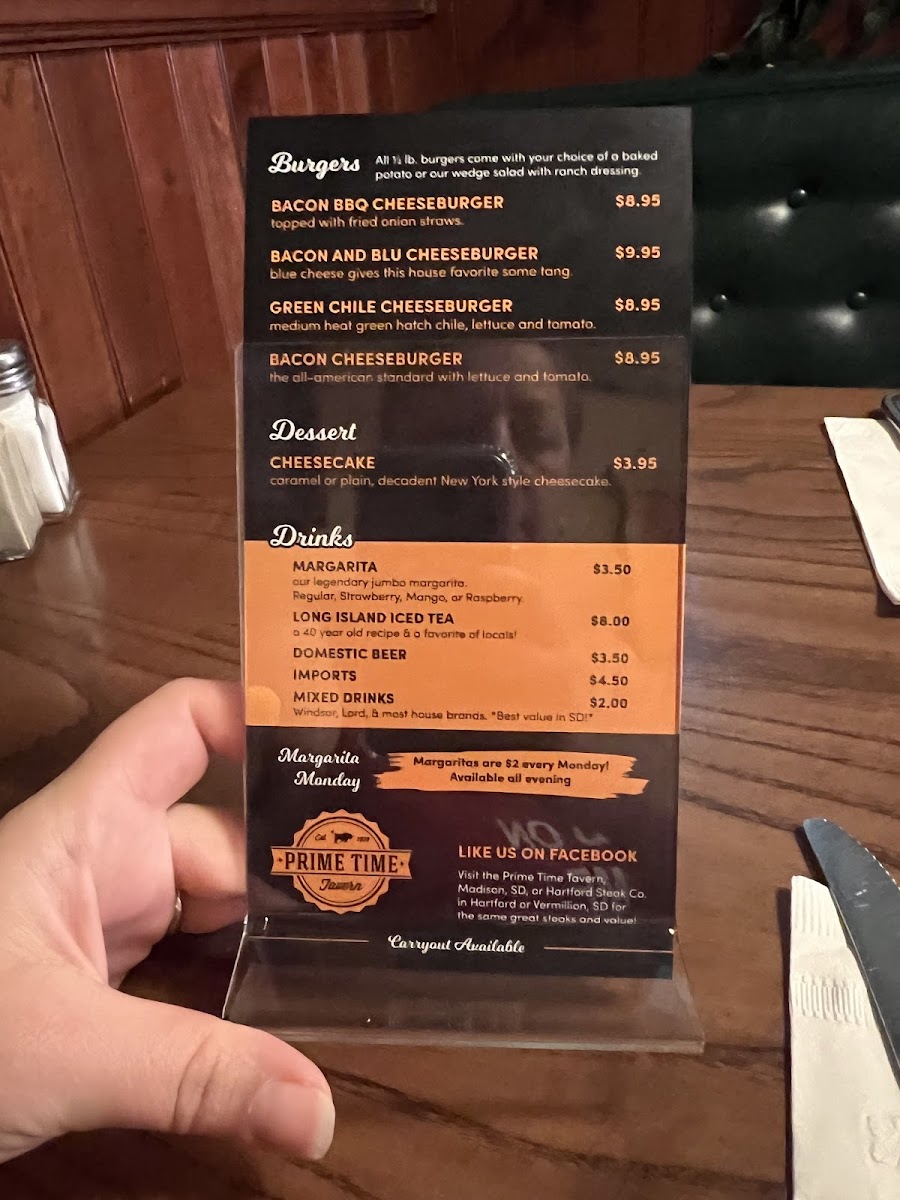 Menu Prime Time Tavern-7
