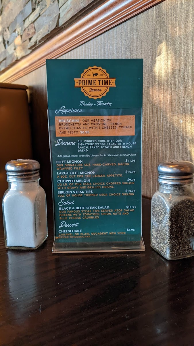 Menu Prime Time Tavern-8