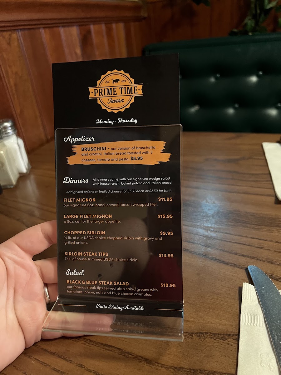 Menu Prime Time Tavern-9