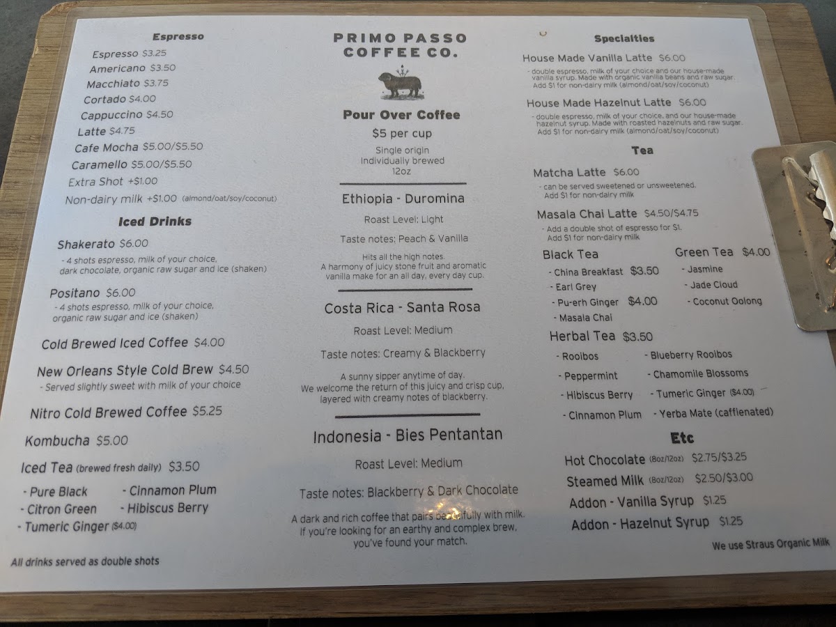Menu Primo Passo Coffee Co-7