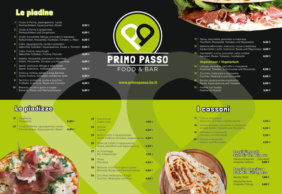 Menu Primo Passo Pizza & Piada-1