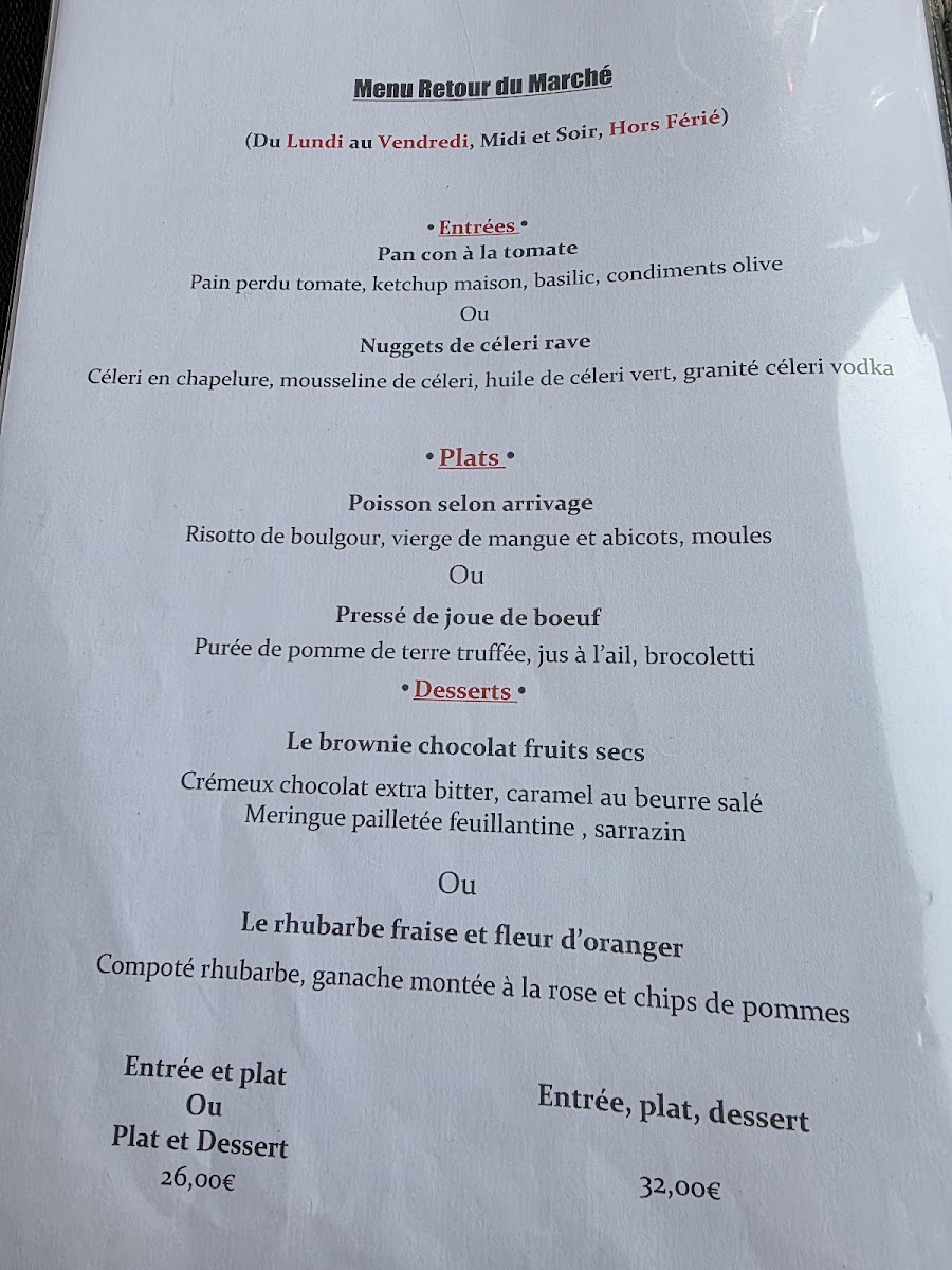Menu Princess Elizabeth-1