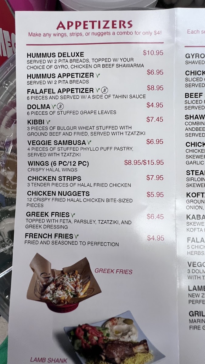 Menu Princess Pita Mediterranean Restaurant & Catering-1