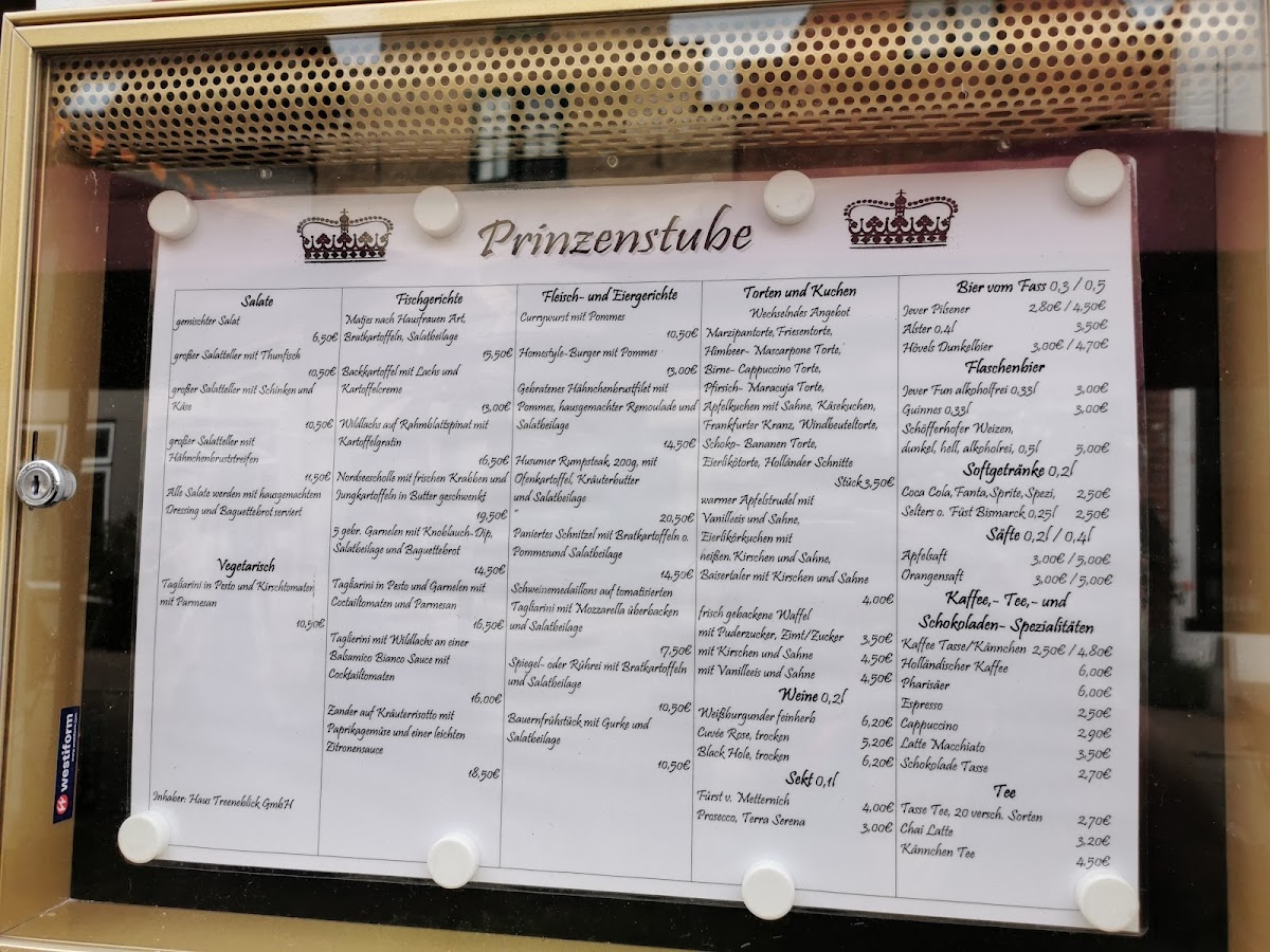 Menu Prinzenstube Café & Restaurant-1