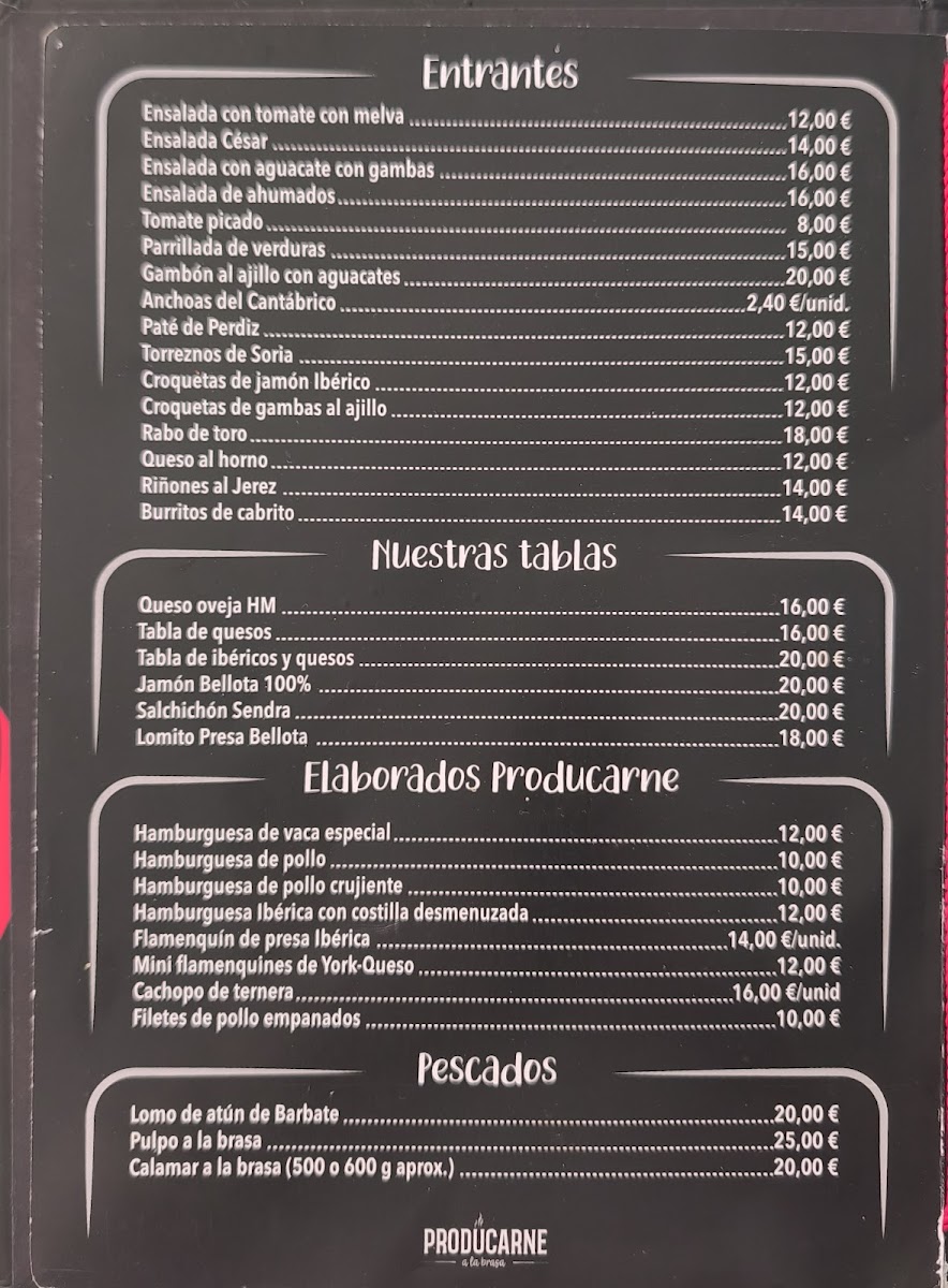 Menu Producarne A La Brasa Restaurante - Asador-3