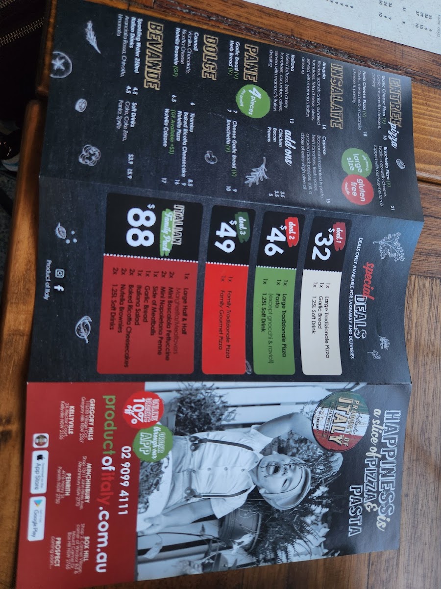 Menu Product Of Italy Kellyville-4