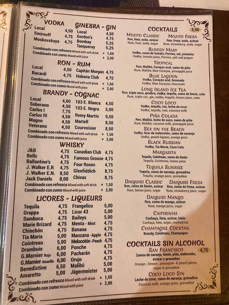 Menu Promenade Restaurante-3