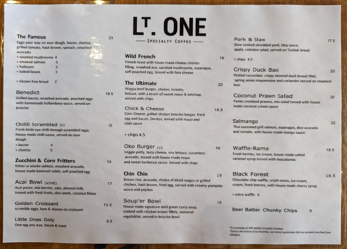 Menu Property Of Little One-1