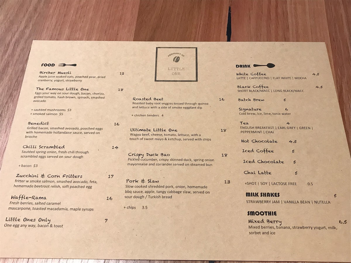 Menu Property Of Little One-8