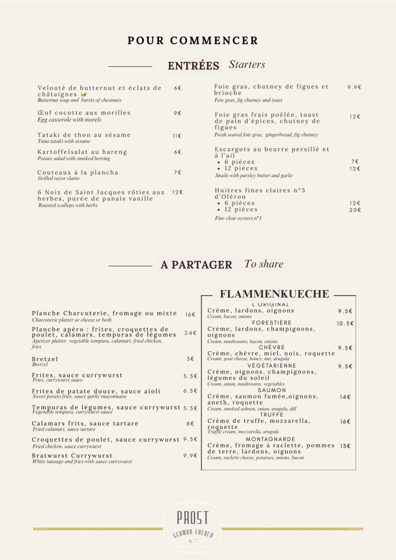 Menu Prost-10