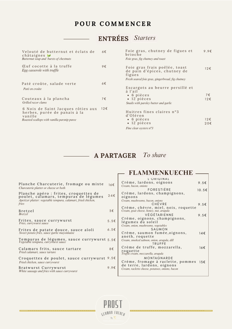 Menu Prost-8