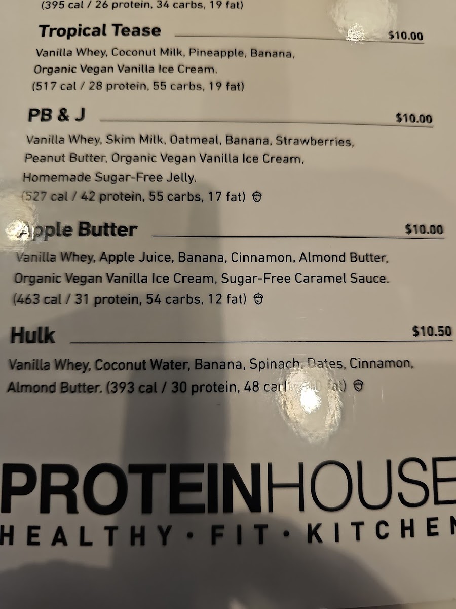Menu Proteinhouse Gilbert-10