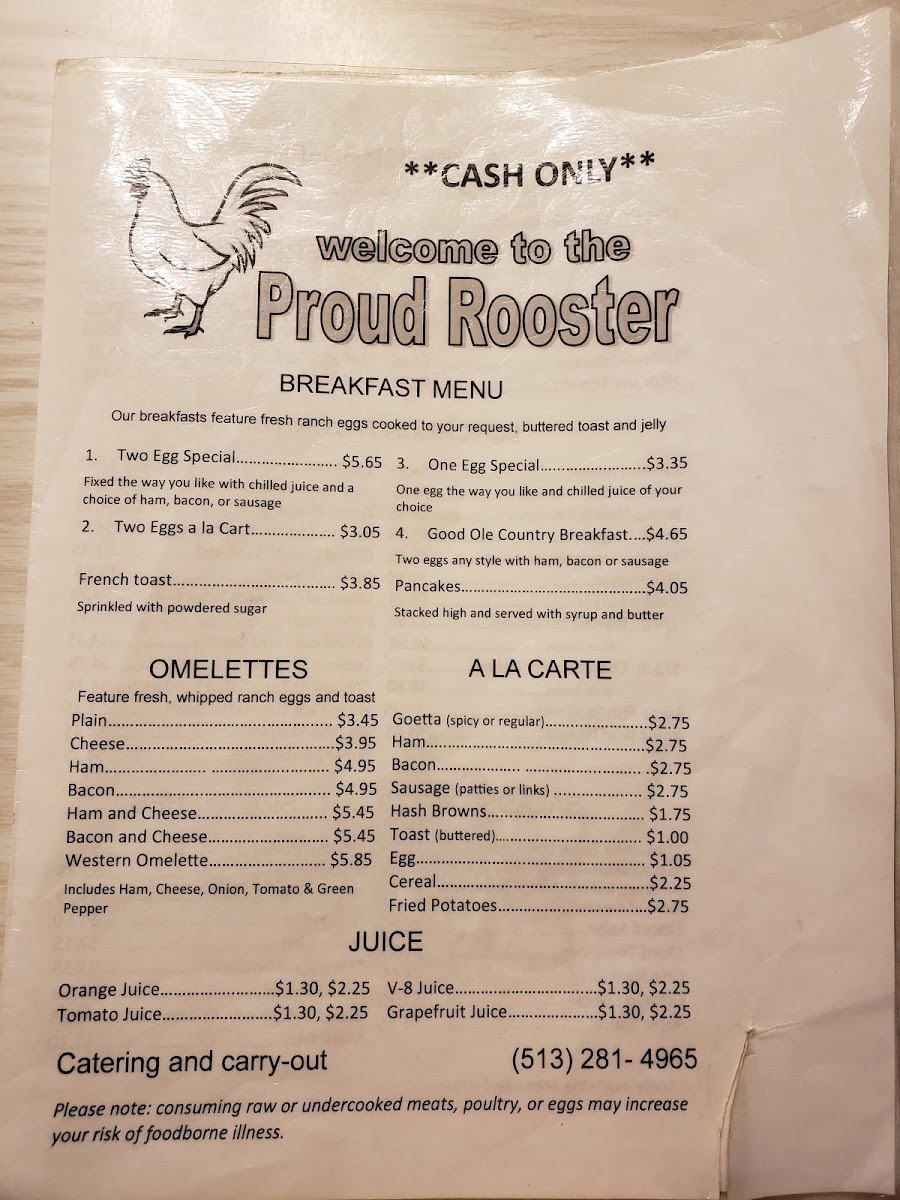 Menu Proud Rooster Restaurant-5