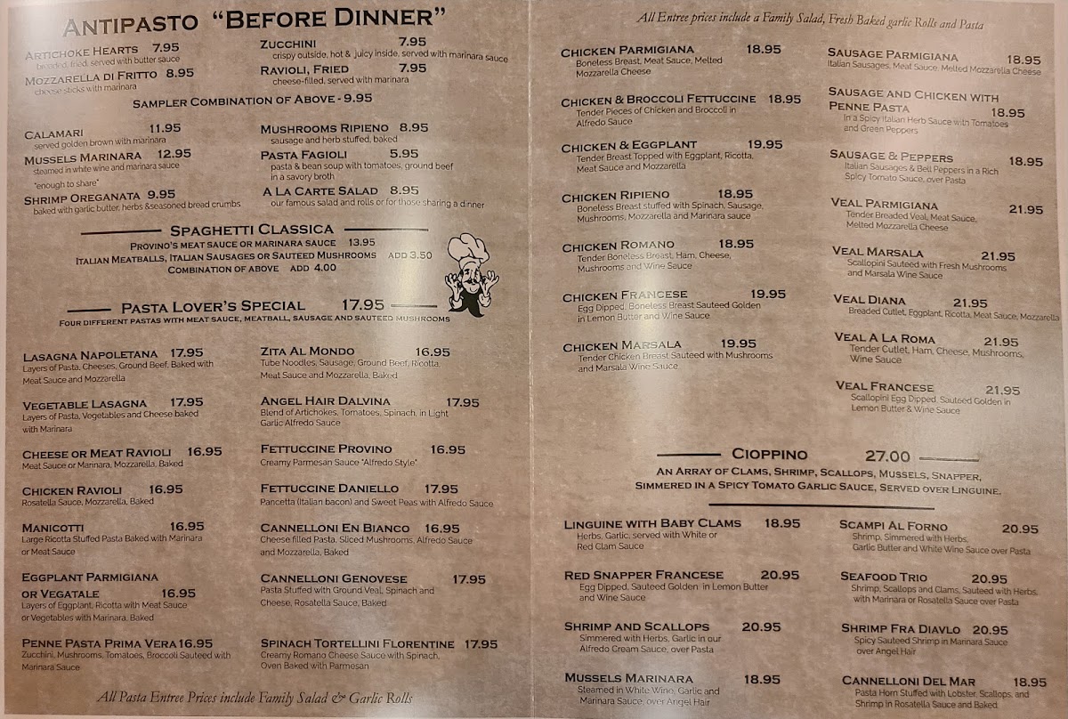 Menu Provino's Italian Restaurant-1