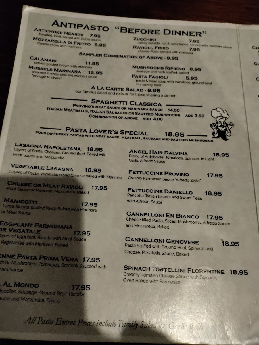 Menu Provino's Italian Restaurant-10