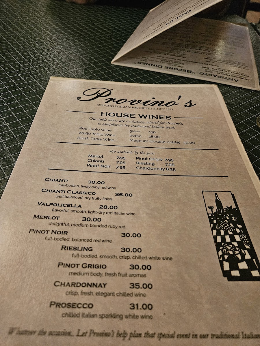 Menu Provino's Italian Restaurant-2