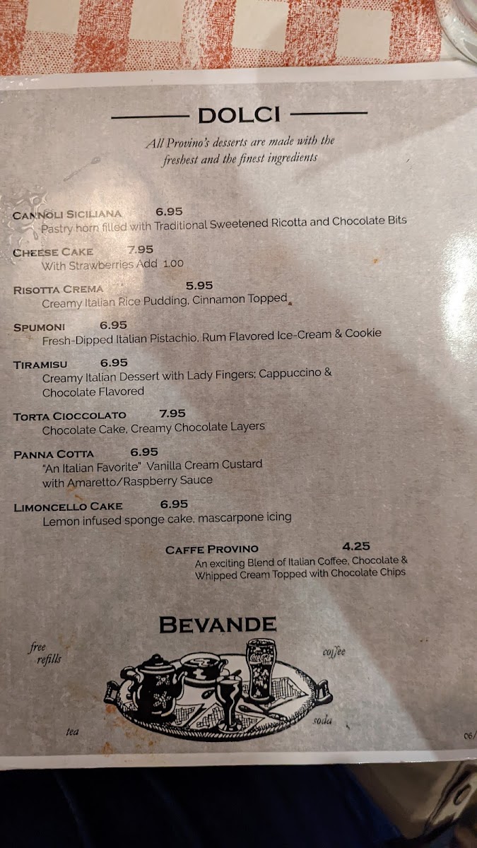 Menu Provino's Italian Restaurant-5