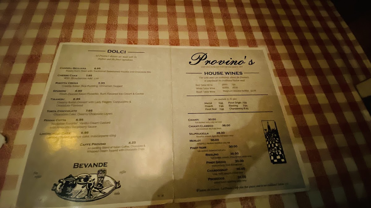 Menu Provino's Italian Restaurant-6