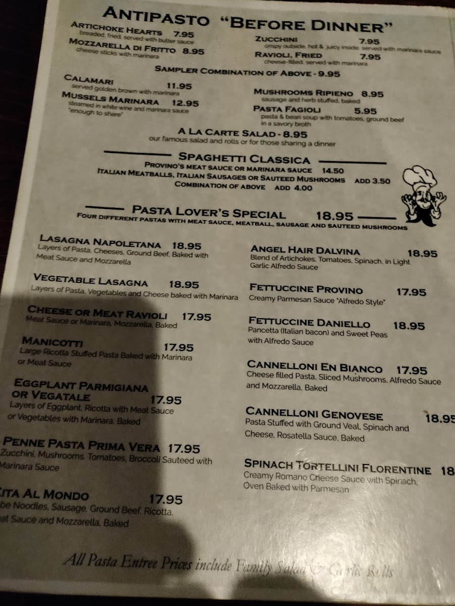 Menu Provino's Italian Restaurant-8