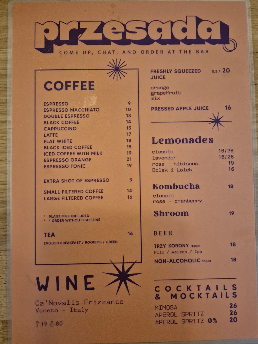 Menu Przesada - Śniadania I Kawiarnia Kraków-10