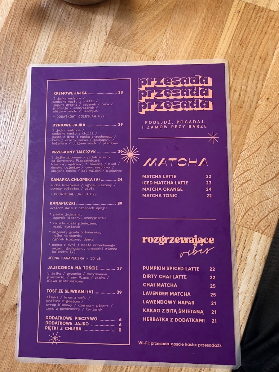 Menu Przesada - Śniadania I Kawiarnia Kraków-5