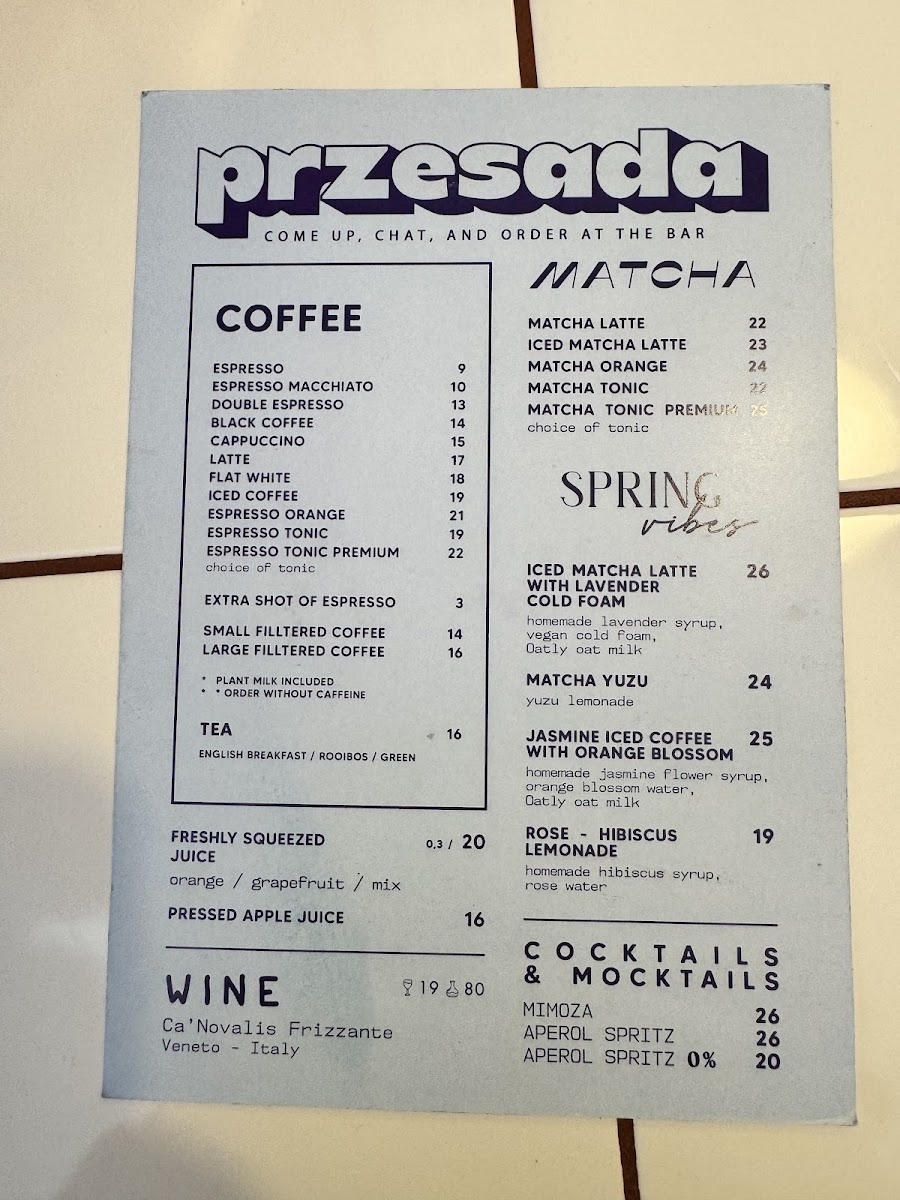 Menu Przesada - Śniadania I Kawiarnia Kraków-7