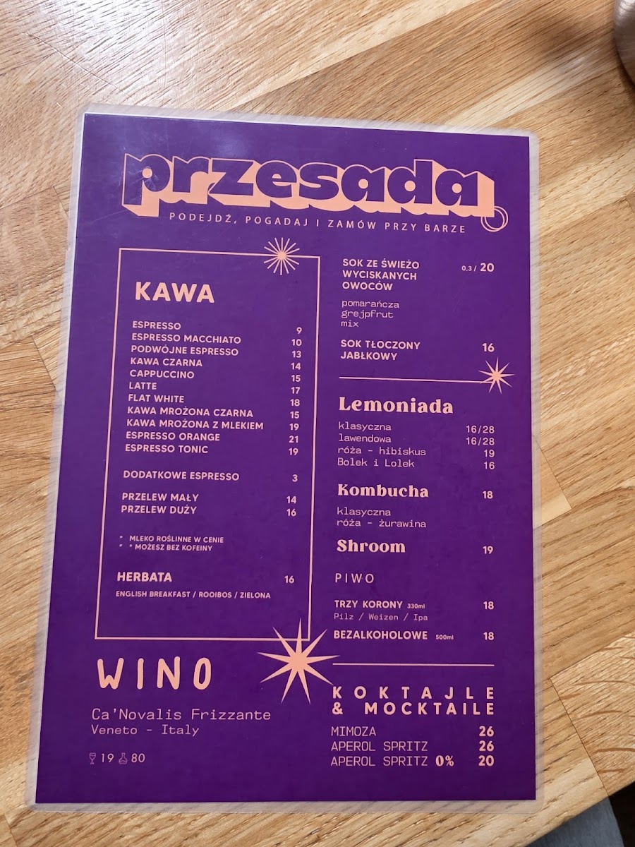 Menu Przesada - Śniadania I Kawiarnia Kraków-9