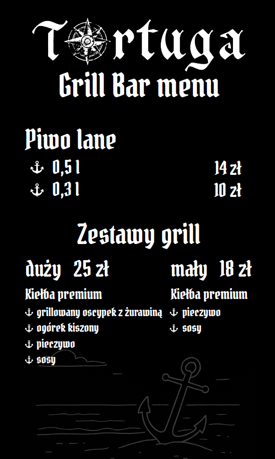 Menu Przystań Tortuga - Strefa Chill&gastro-2