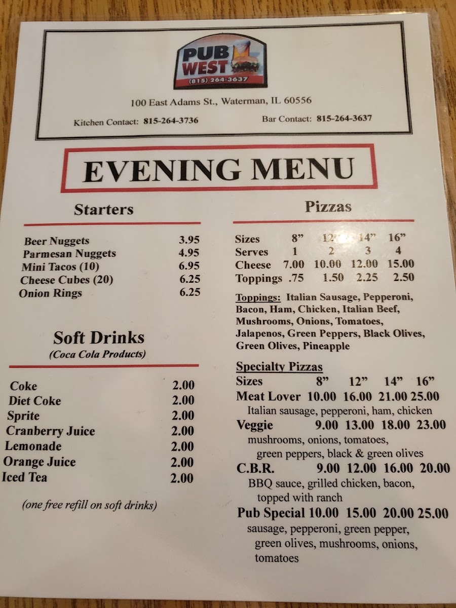 Menu Pub West-5