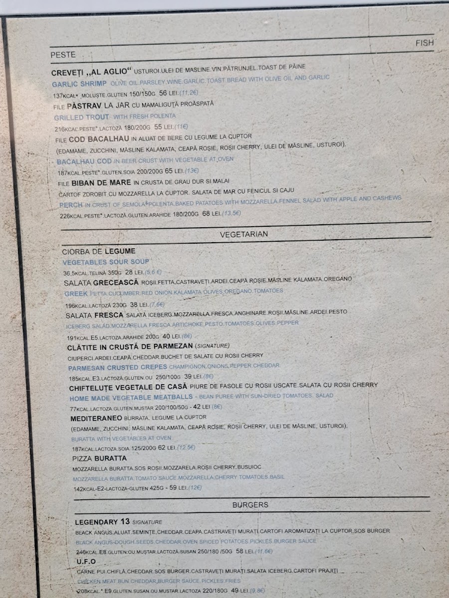 Menu Pub13 - Restaurantul Cetății-2