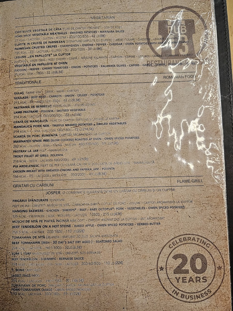 Menu Pub13 - Restaurantul Cetății-5