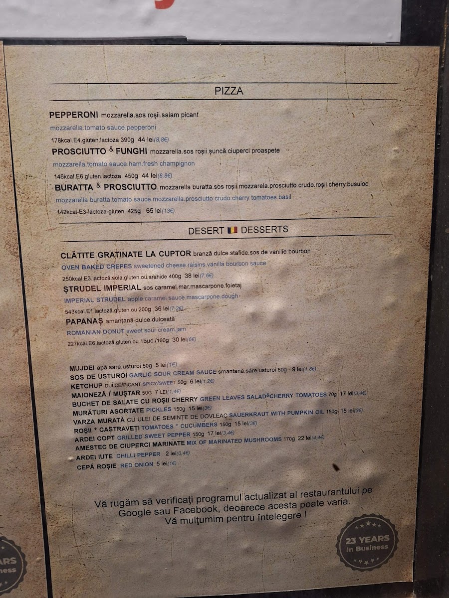 Menu Pub13 - Restaurantul Cetății-8