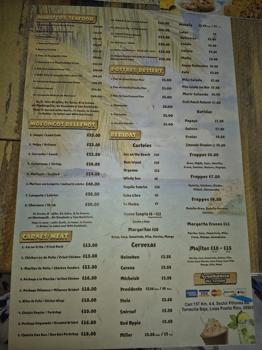 Menu Puerta Del Mar Restaurant Inc.-4
