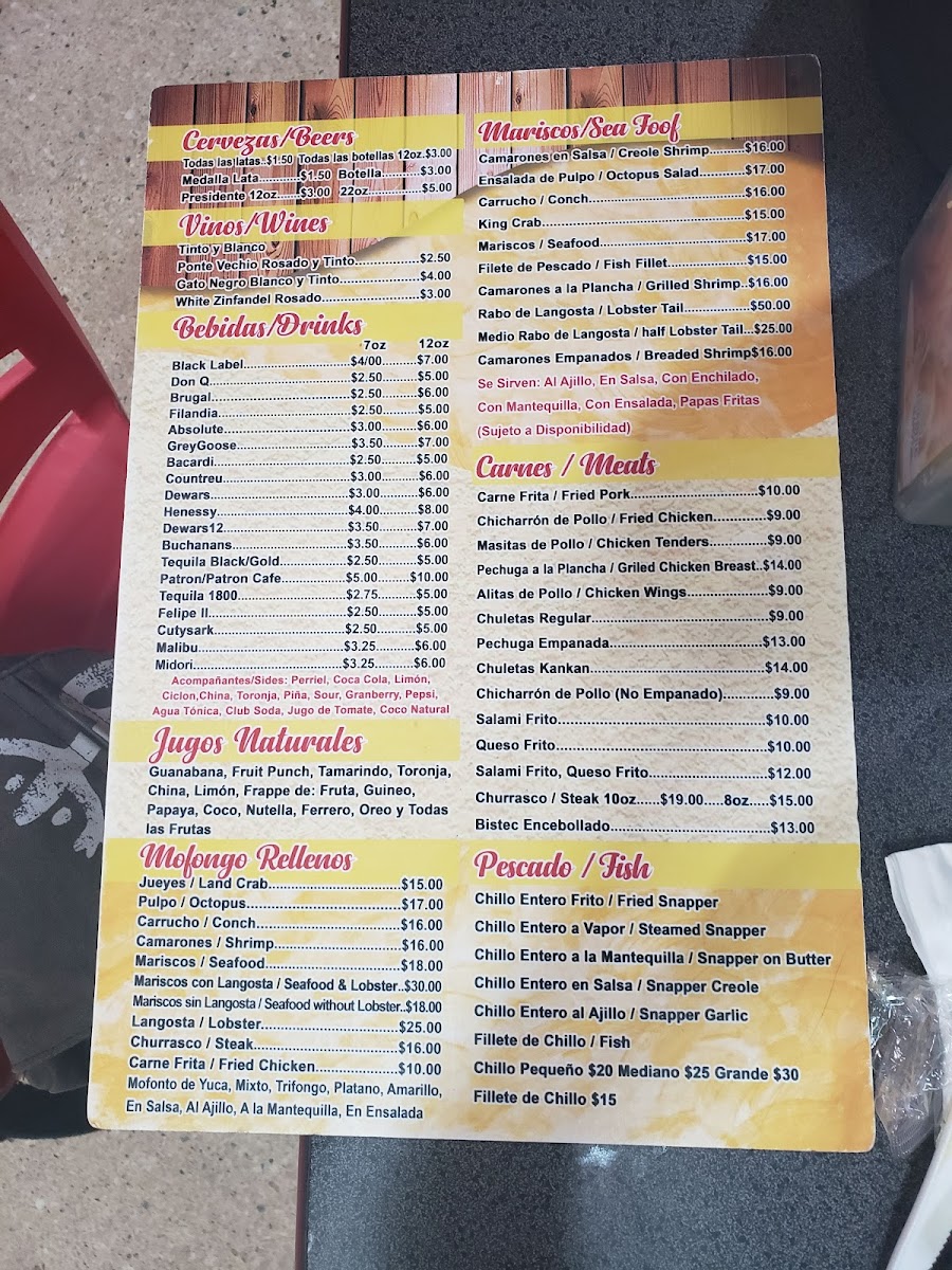 Menu Puerta Del Mar Restaurant Inc.-6