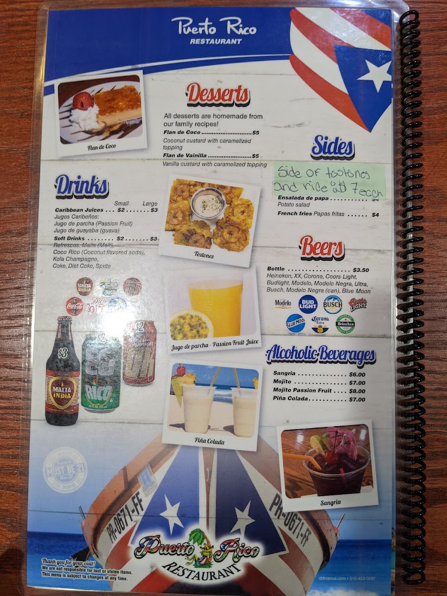 Menu Puerto Rico Restaurant-10