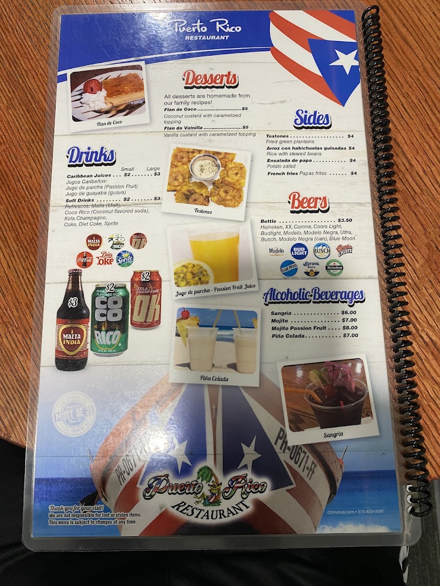 Menu Puerto Rico Restaurant-3
