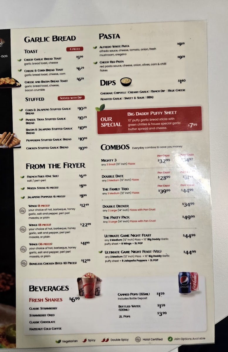 Menu Puffizza | Edmonton's 1St Puff Crust Pizza-10